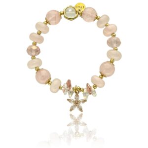 Bransoletka z serii Lovely Stones firmy Yvon w kolorze różowym pastelowa delikatna