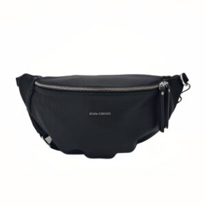 Torebka nerka firmy Regina Schrecker w kolorze czarnym z parcianym paskiem