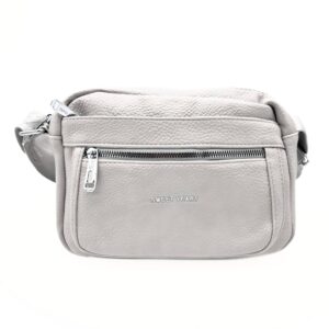 Torebka listonoszka firmy Sweet Years w kolorze szarym ze srebrnymi elementami