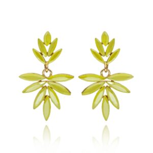 Kolczyki firmy Yvon w kolorze żółtym ze złotymi elementami