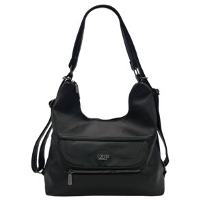 Torebka worek firmy Coveri World w kolorze czarnym skóropodobna