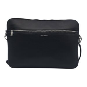 Torebka na ramię firmy Regina Schrecker w kolorze czarnym ze srebrnymi elementami metalowymi