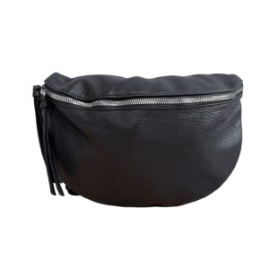 Torebka nerka firmy Paolo Bags w kolorze granatowym ze srebrnymi elementami metalowymi